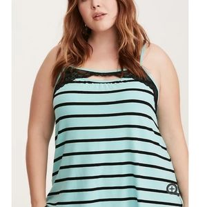 Torrid size 3 lace neck stripped tank